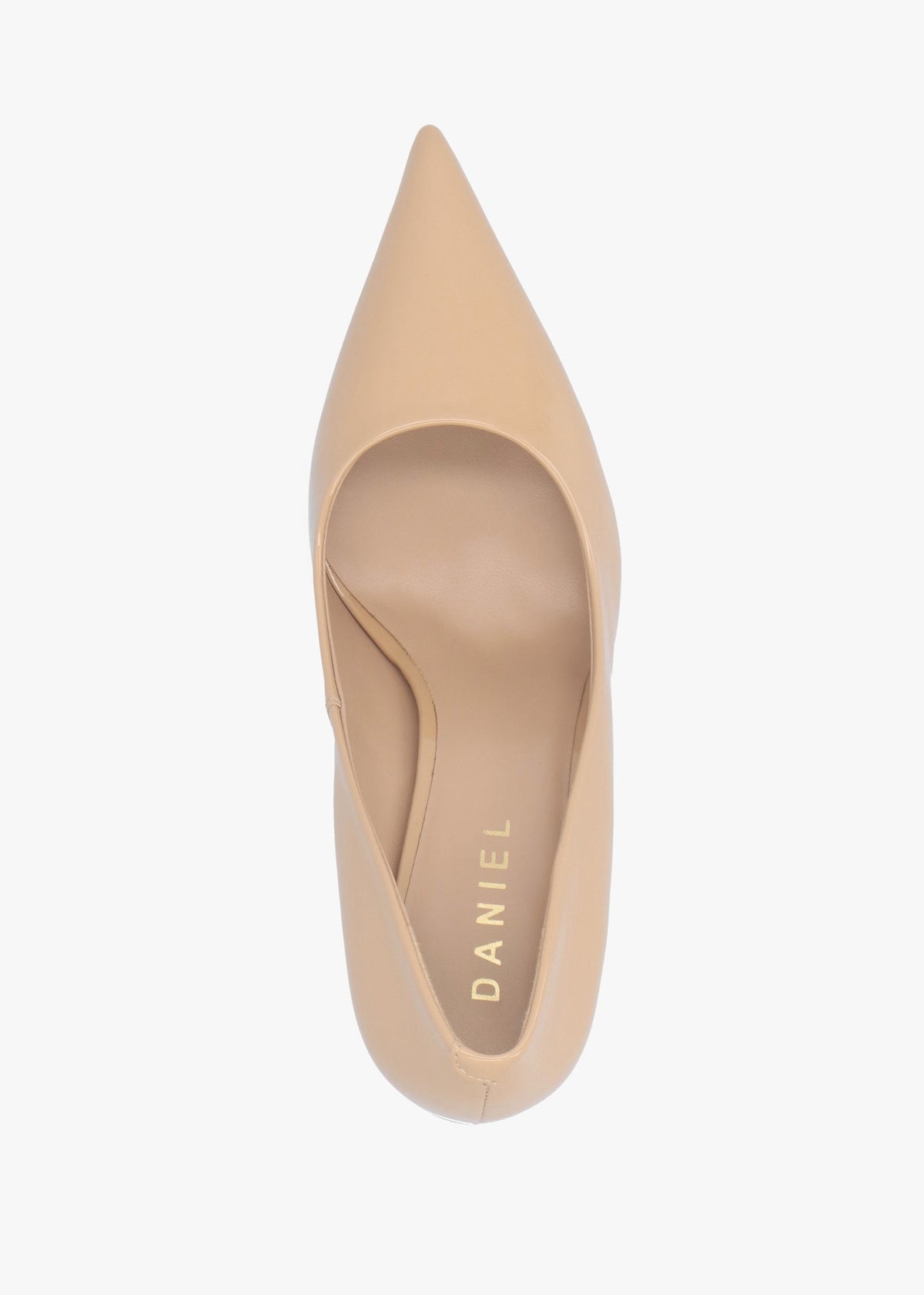 Enjoy Nude Patent Leather High Heel Court Shoes