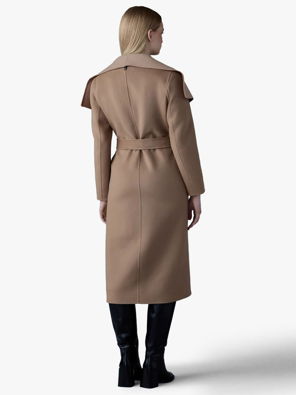 MAI-CN Double-Face Light Camel Wool Wrap Longline Coat