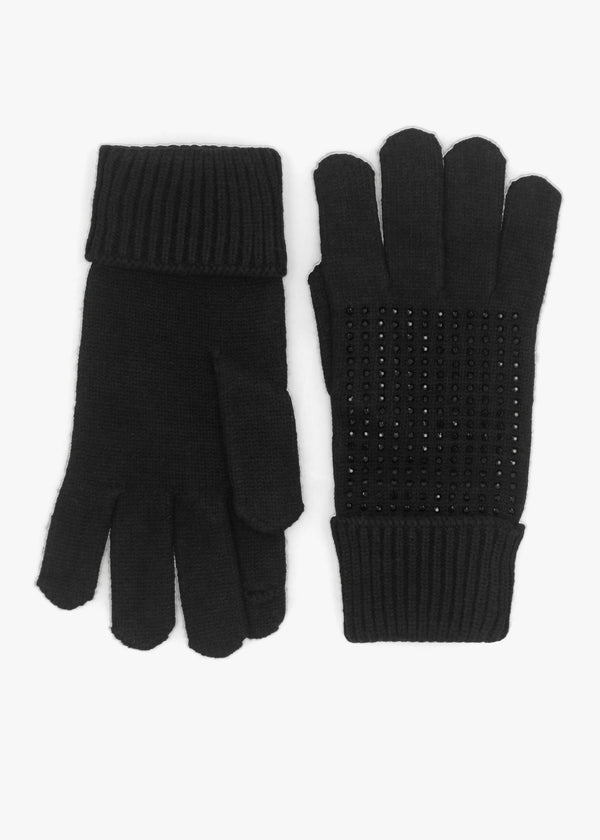 Paloma Diamante Black Gloves