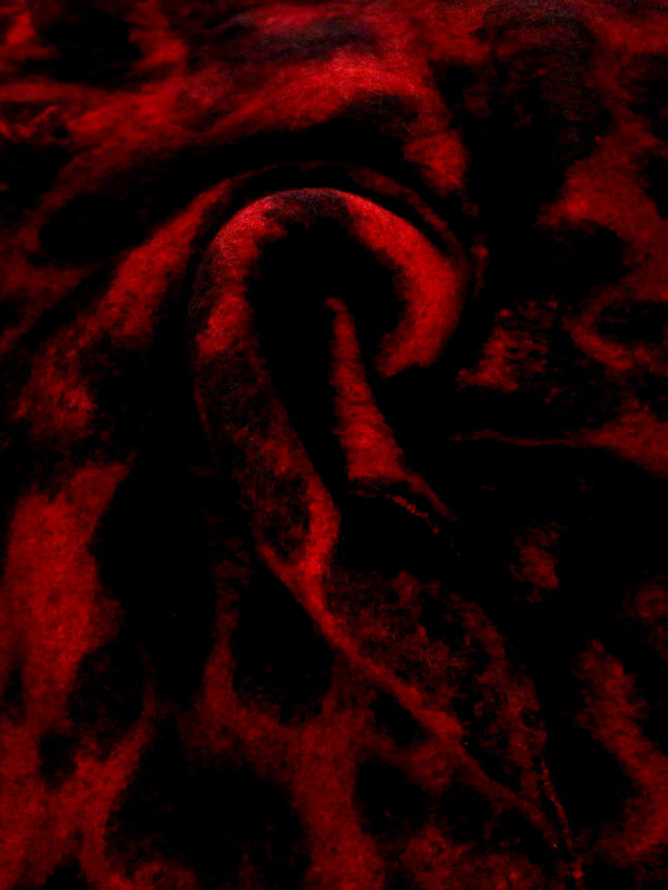 Diana Burgundy Leopard Print Scarf