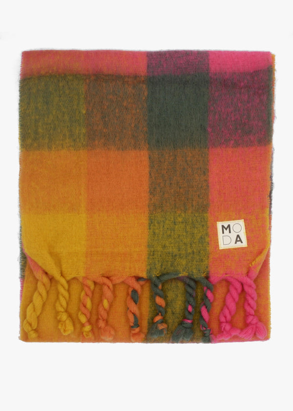 Dana Multicoloured Check Scarf