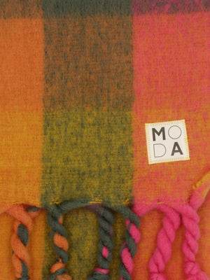 Dana Multicoloured Check Scarf