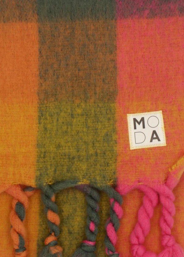Dana Multicoloured Check Scarf