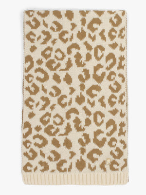 Cleo Beige Leopard Print Scarf