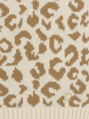 Cleo Beige Leopard Print Scarf