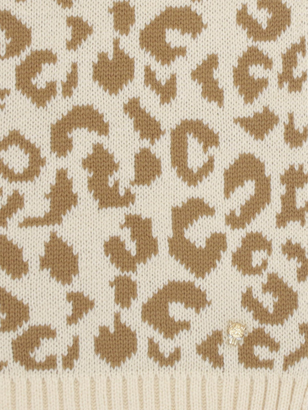 Cleo Beige Leopard Print Scarf