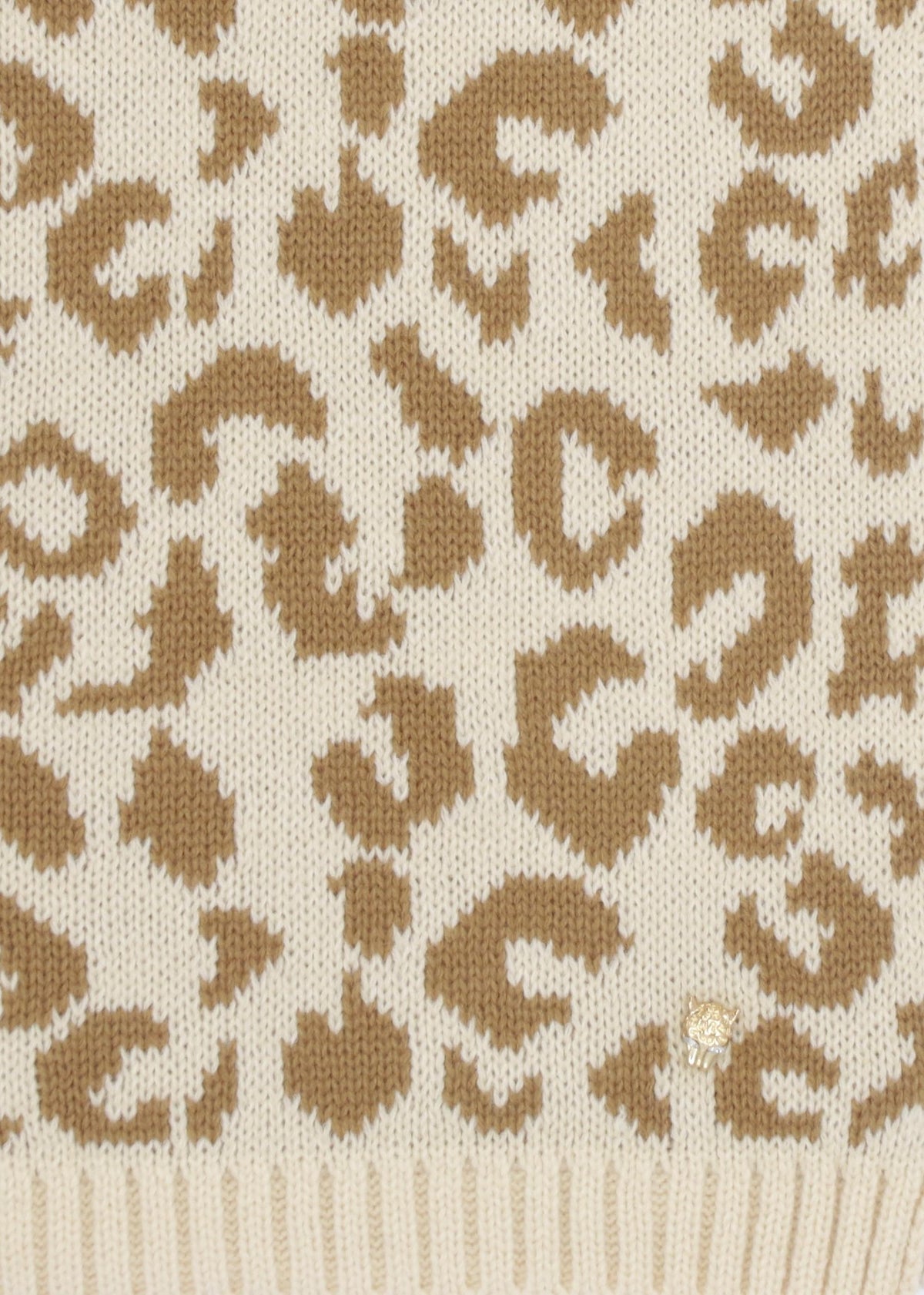 Cleo Beige Leopard Print Scarf