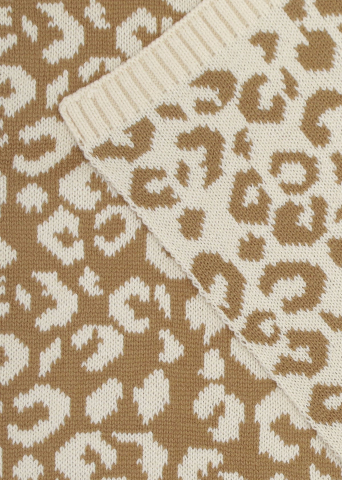Cleo Beige Leopard Print Scarf