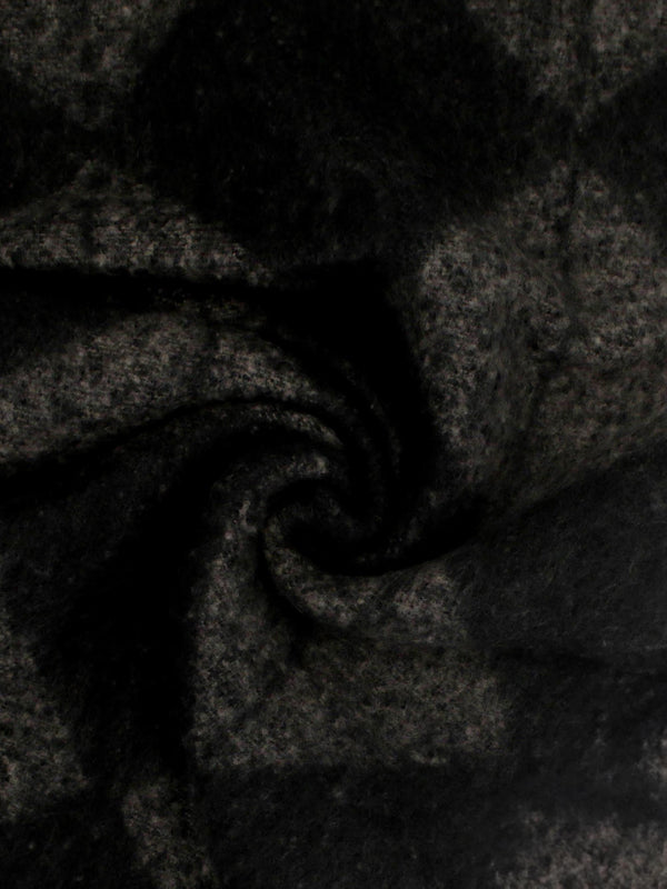 Milana Black Argyle Print Scarf