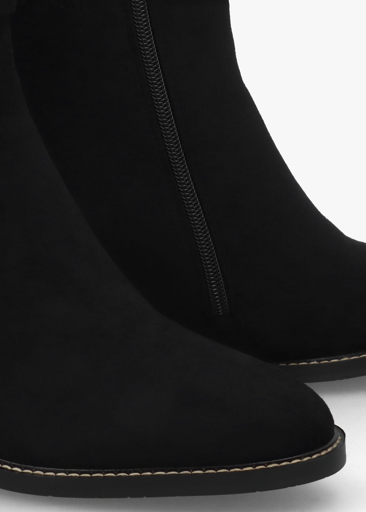 Pacina Black Buckle Strap Block Heel Ankle Boots
