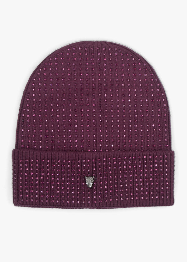 Paloma Diamante Burgundy Beanie Hat