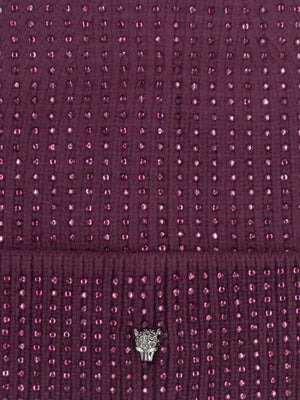 Paloma Diamante Burgundy Beanie Hat