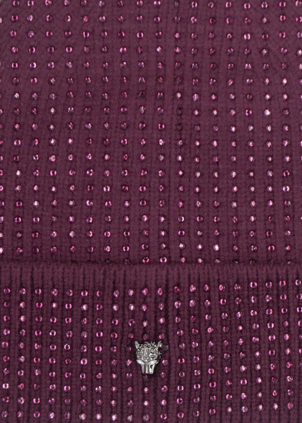 Paloma Diamante Burgundy Beanie Hat
