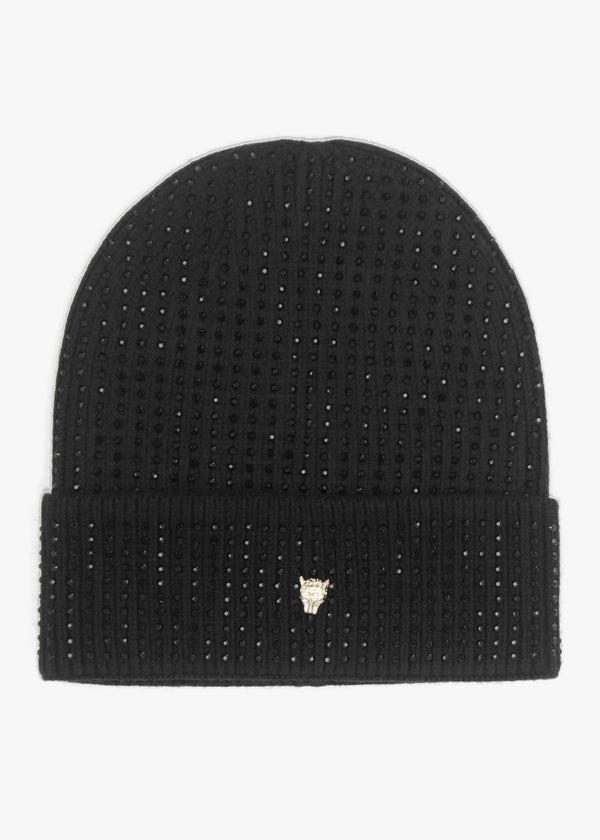 Paloma Diamante Black Beanie Hat