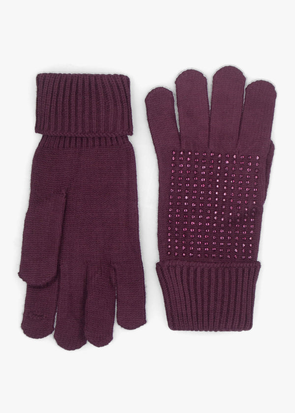Paloma Diamante Burgundy Gloves