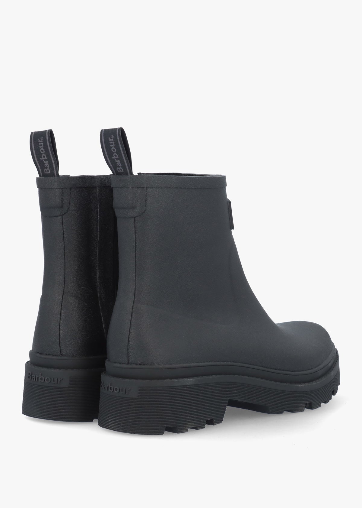 Layla Black Rubber Short Wellington Boots