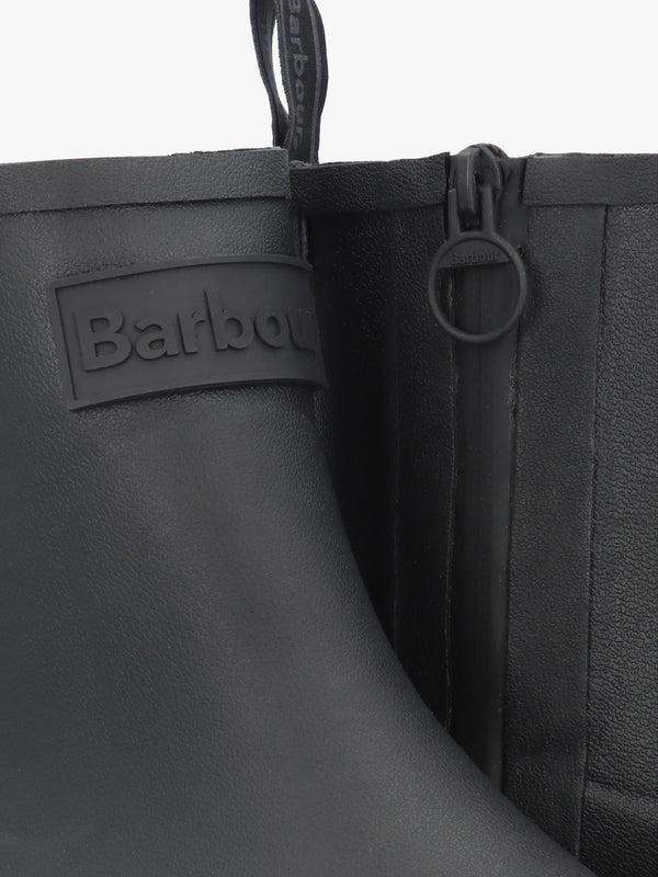 Layla Black Rubber Short Wellington Boots