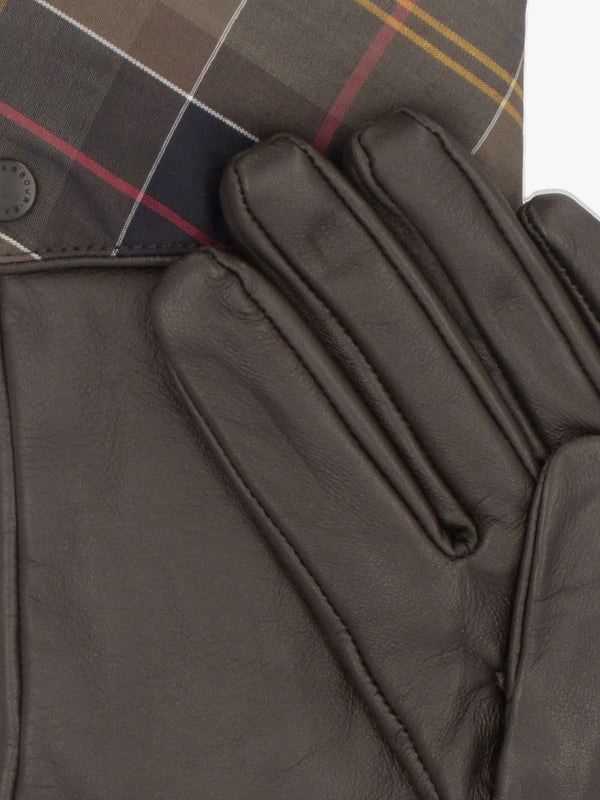 Lady Jane Brown Dress Tartan Leather Gloves
