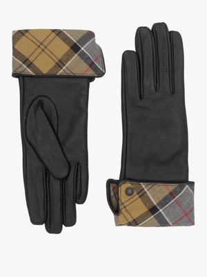 Lady Jane Black Dress Tartan Leather Gloves