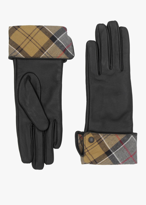 Lady Jane Black Dress Tartan Leather Gloves