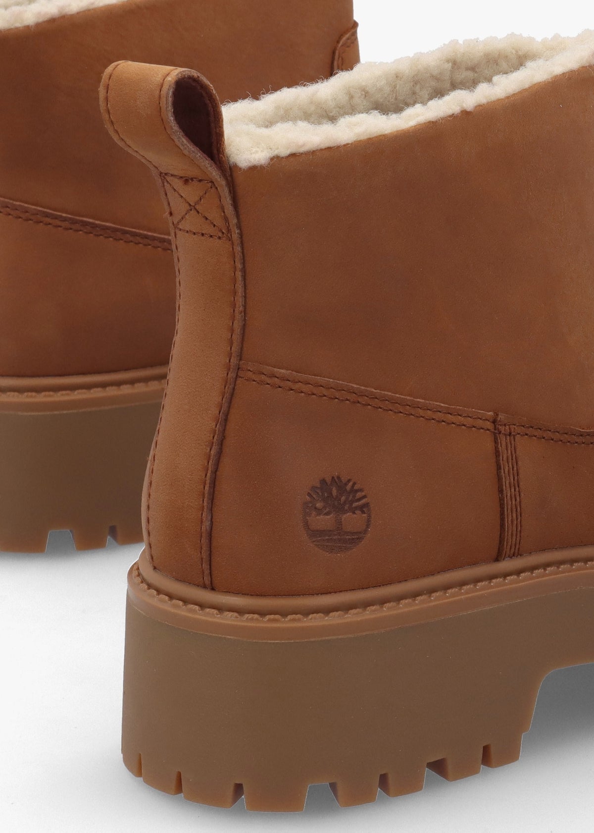 Stone Street Warm-Lined Rust Nubuck Platform Ankle Boots