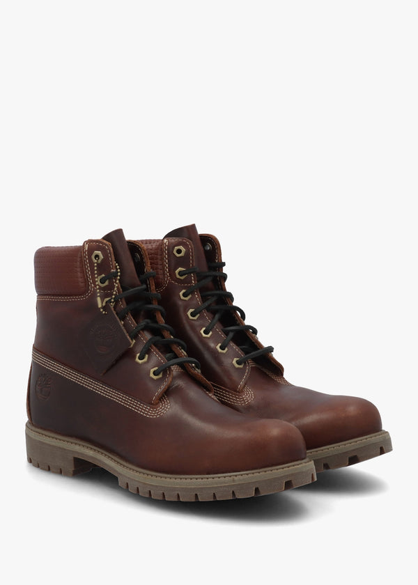 Men’s Premium 6 Inch Mid Brown Waterproof Boots