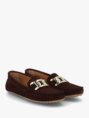 Privette Brown Suede Driving Moccasins