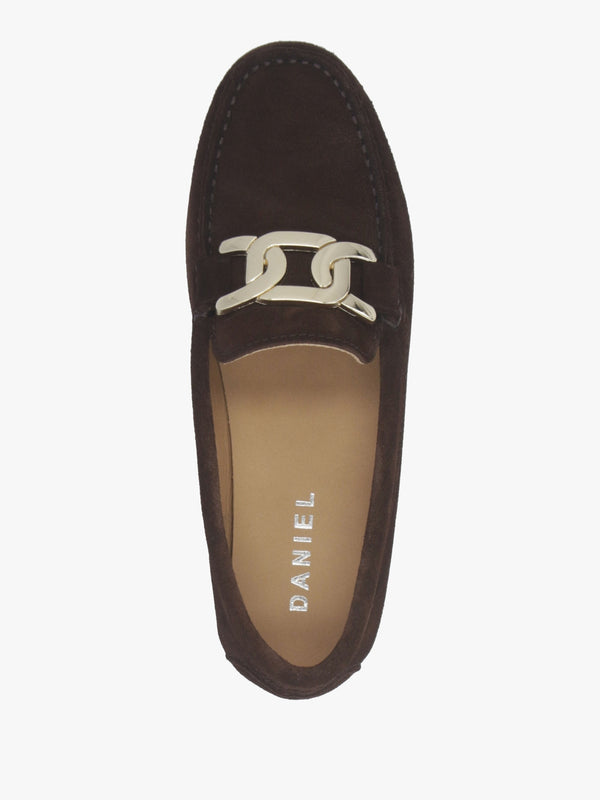 Privette Brown Suede Driving Moccasins