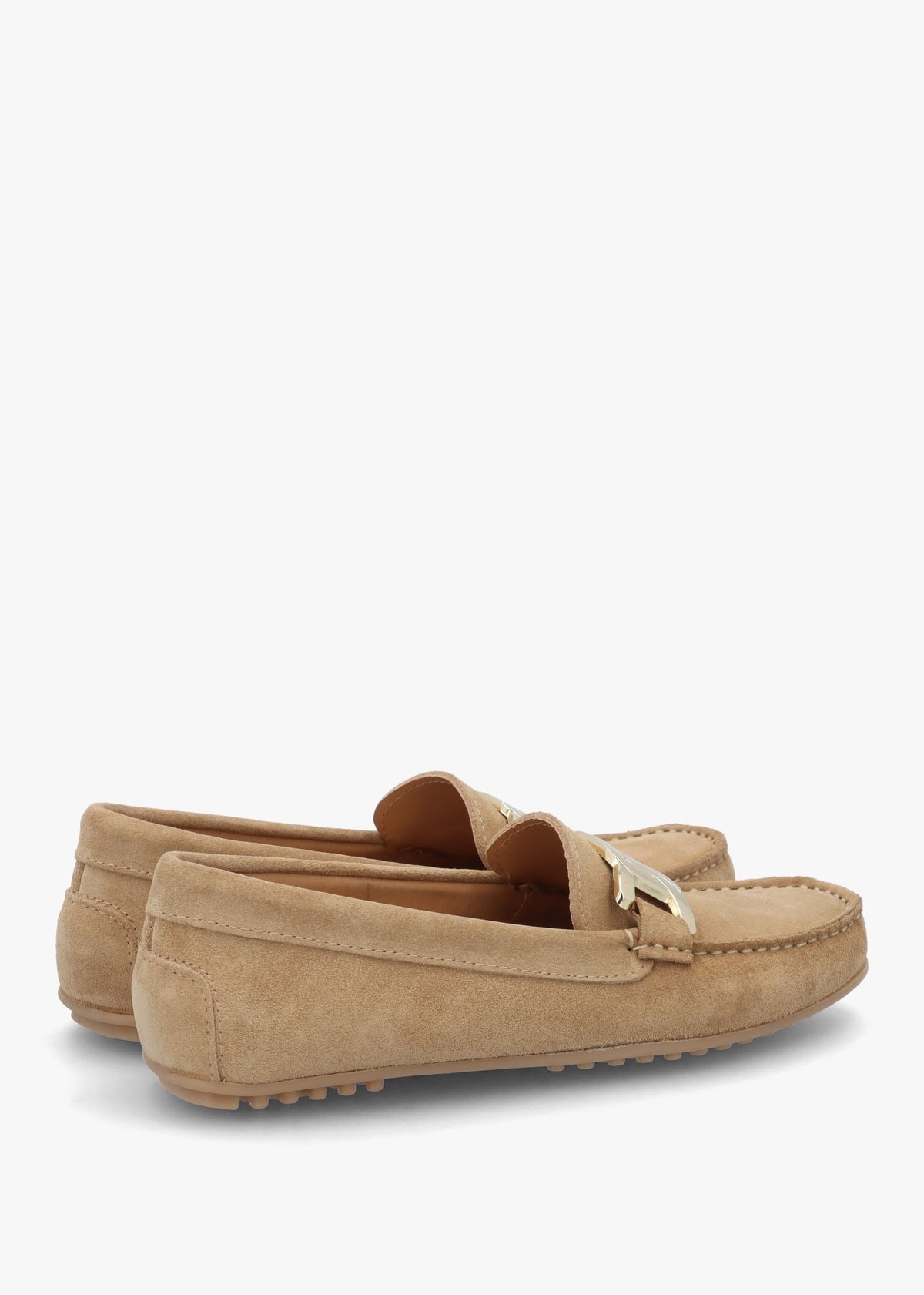 Privette Beige Suede Driving Moccasins
