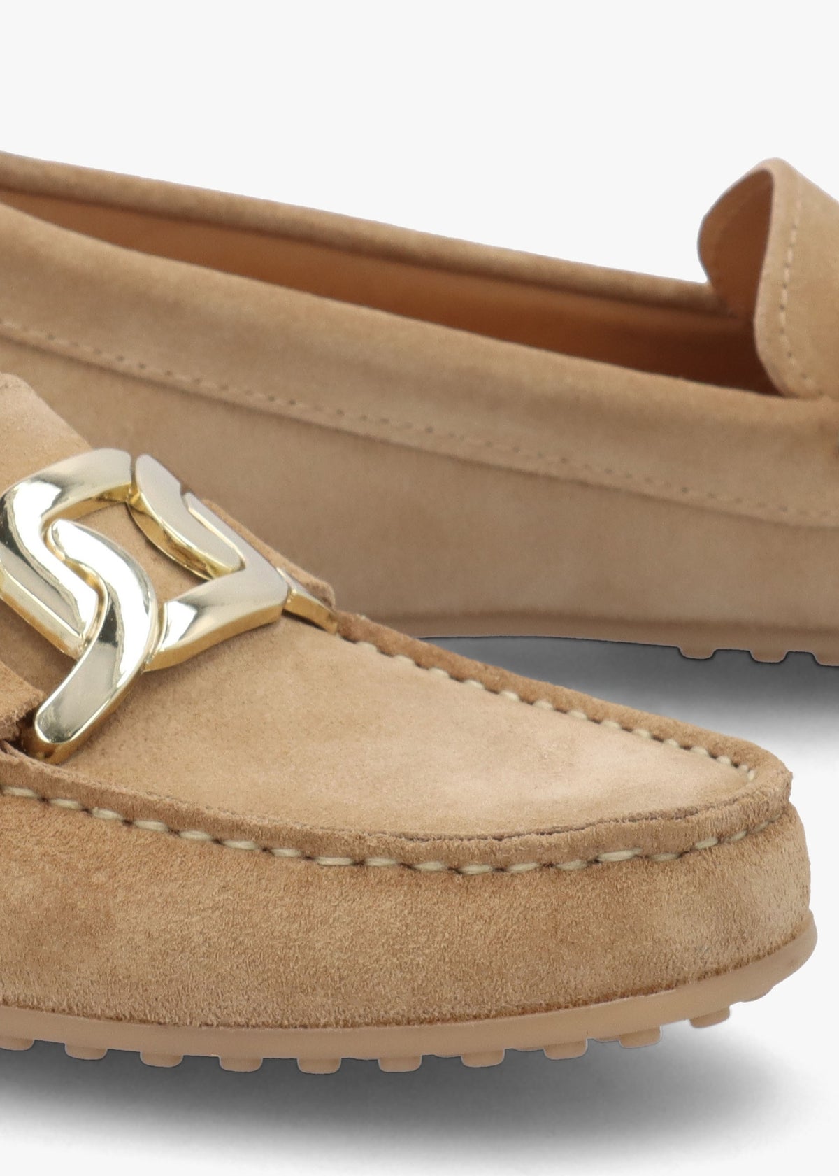 Privette Beige Suede Driving Moccasins