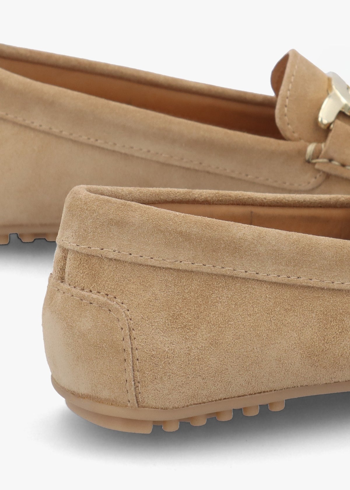 Privette Beige Suede Driving Moccasins