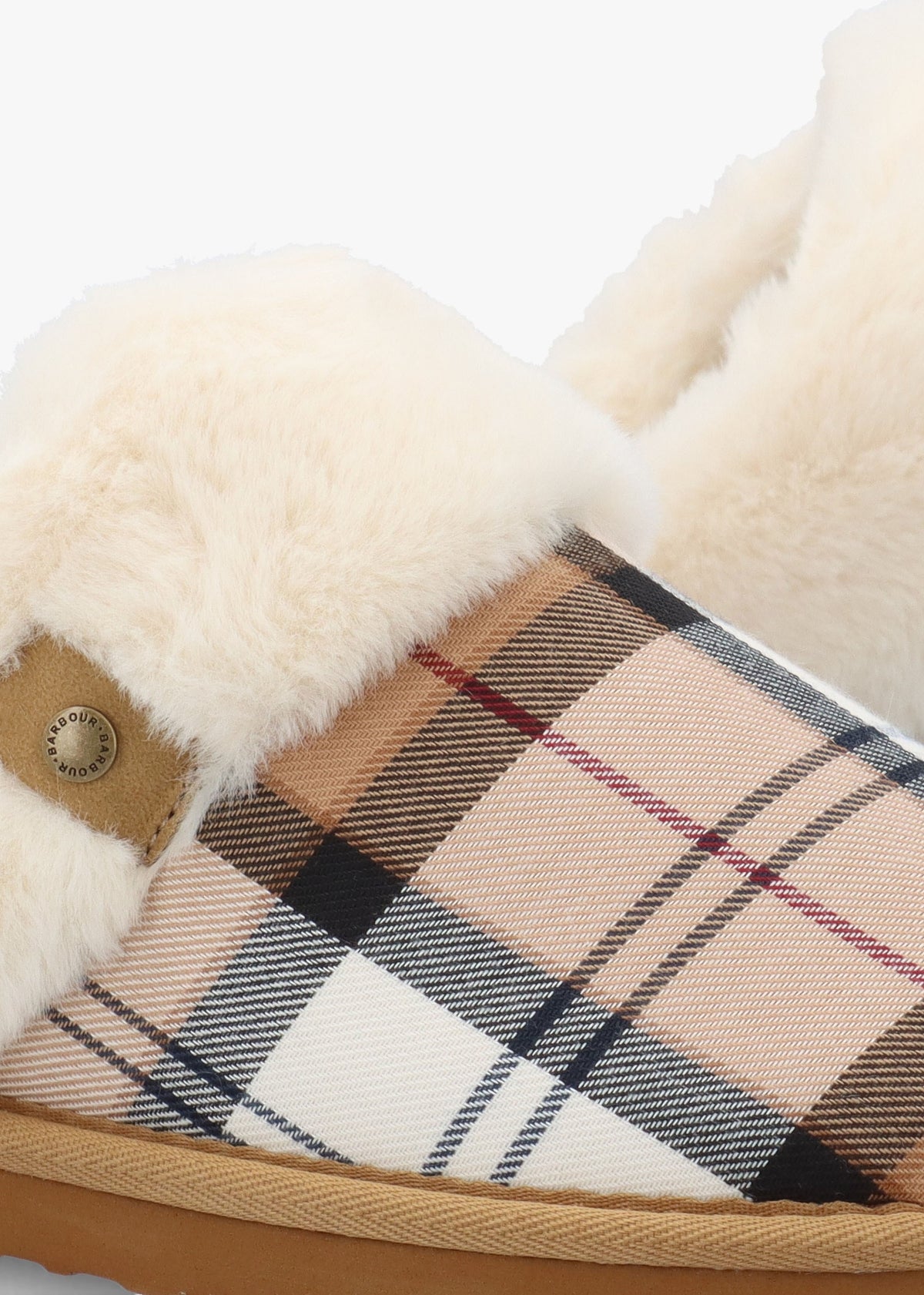 Claudia Tartan Hessian Mule Slippers