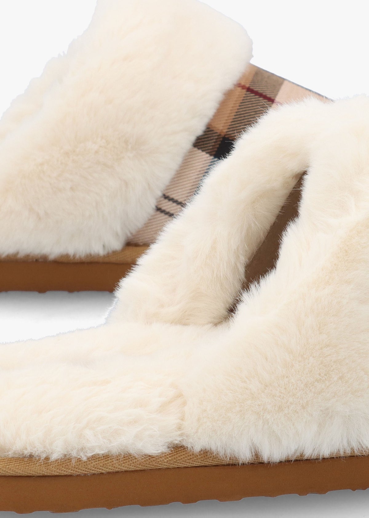 Claudia Tartan Hessian Mule Slippers