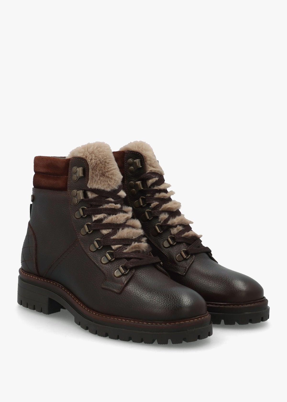 Bamburgh Brown Leather Hiker Boots