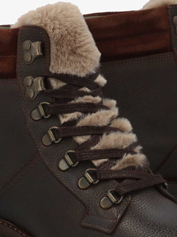 Bamburgh Brown Leather Hiker Boots