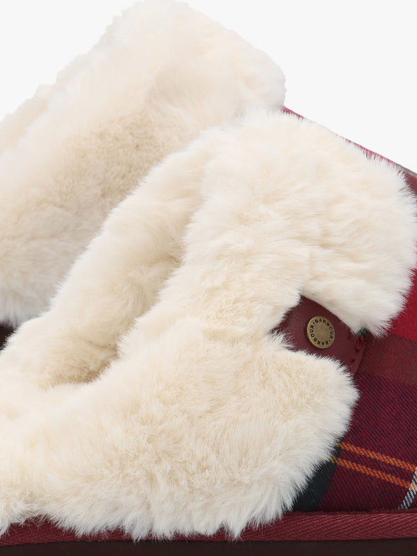 Claudia Tartan Winterberry Mule Slippers