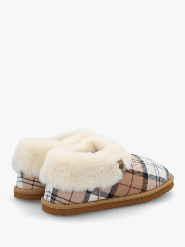 Eloise Tartan Hessian Bootie Slippers