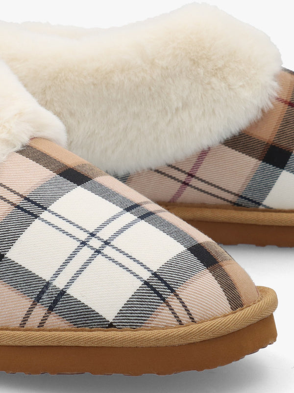 Eloise Tartan Hessian Bootie Slippers