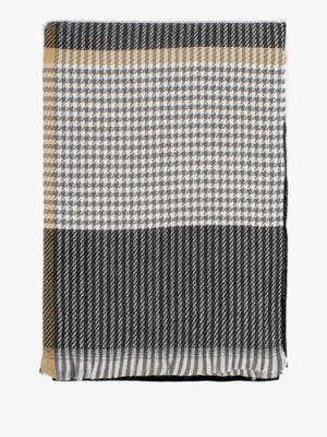 Melody Charcoal Check Scarf