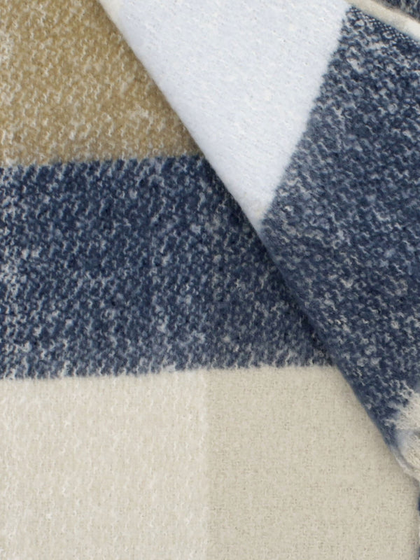 Marie Ice Blue Check Scarf