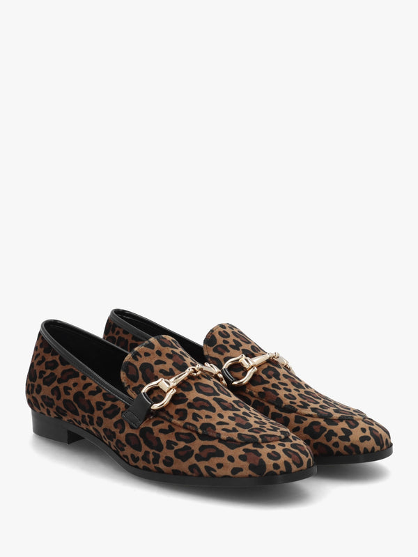 Loafie Leopard Snaffle Loafers