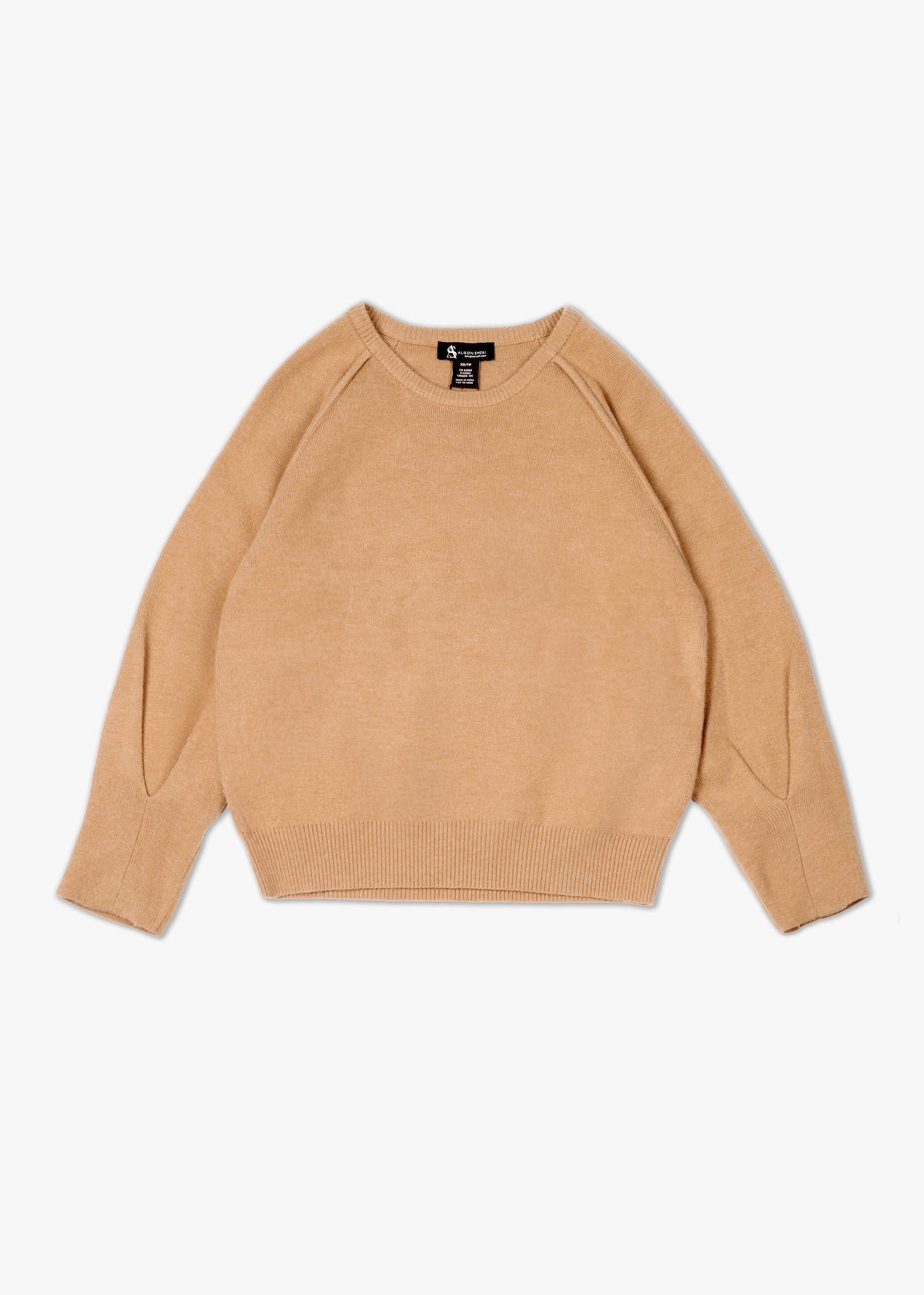 Beige Round Neck Knitted Jumper