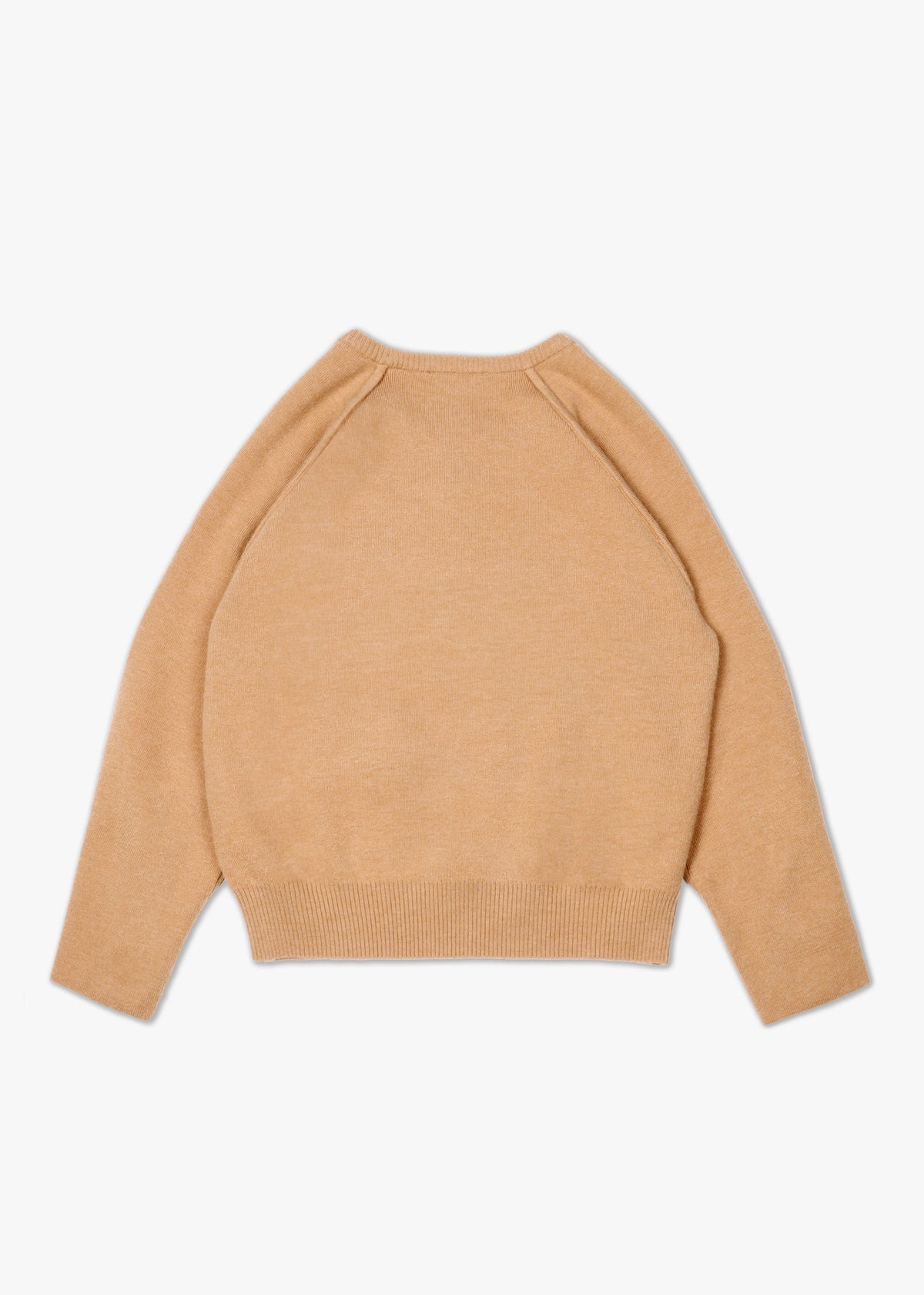 Beige Round Neck Knitted Jumper