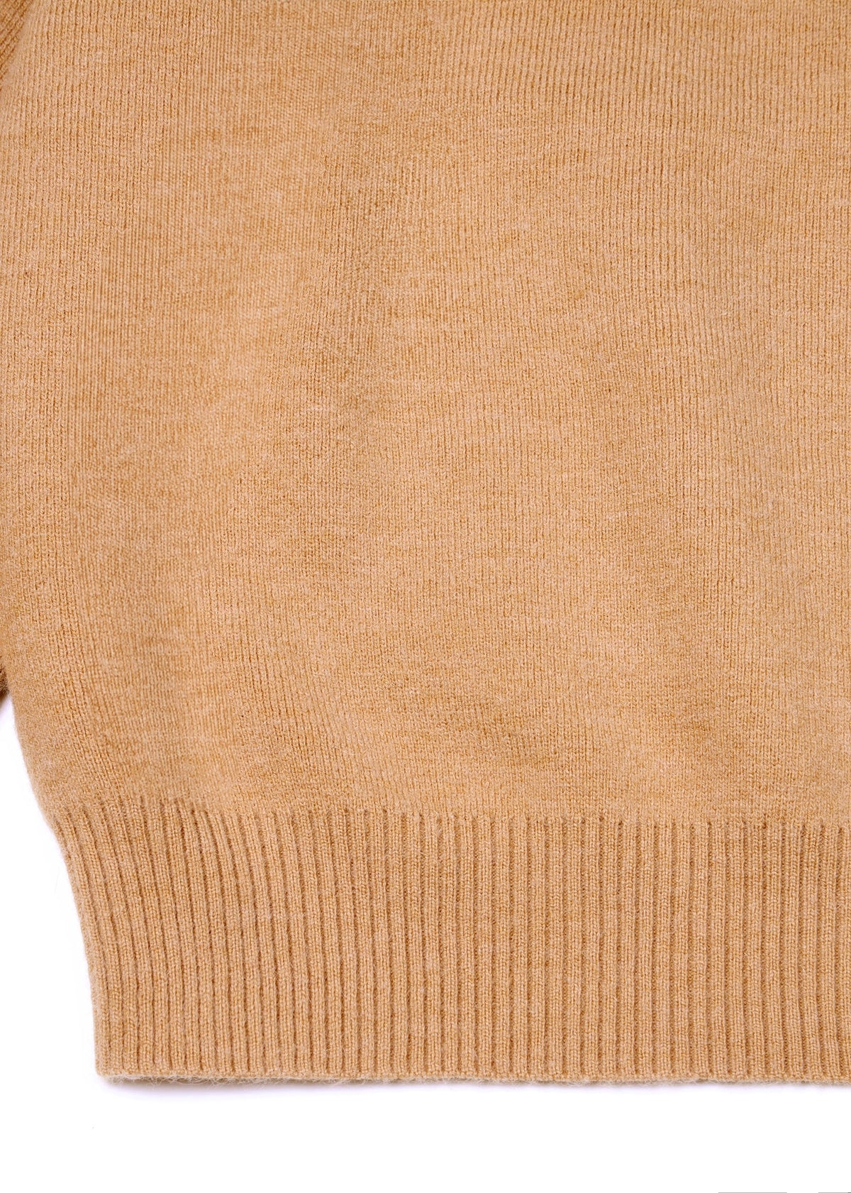 Beige Round Neck Knitted Jumper