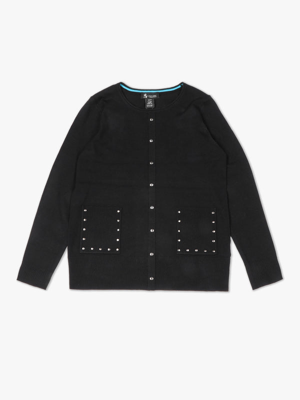 Black Studded Knitted Jumper