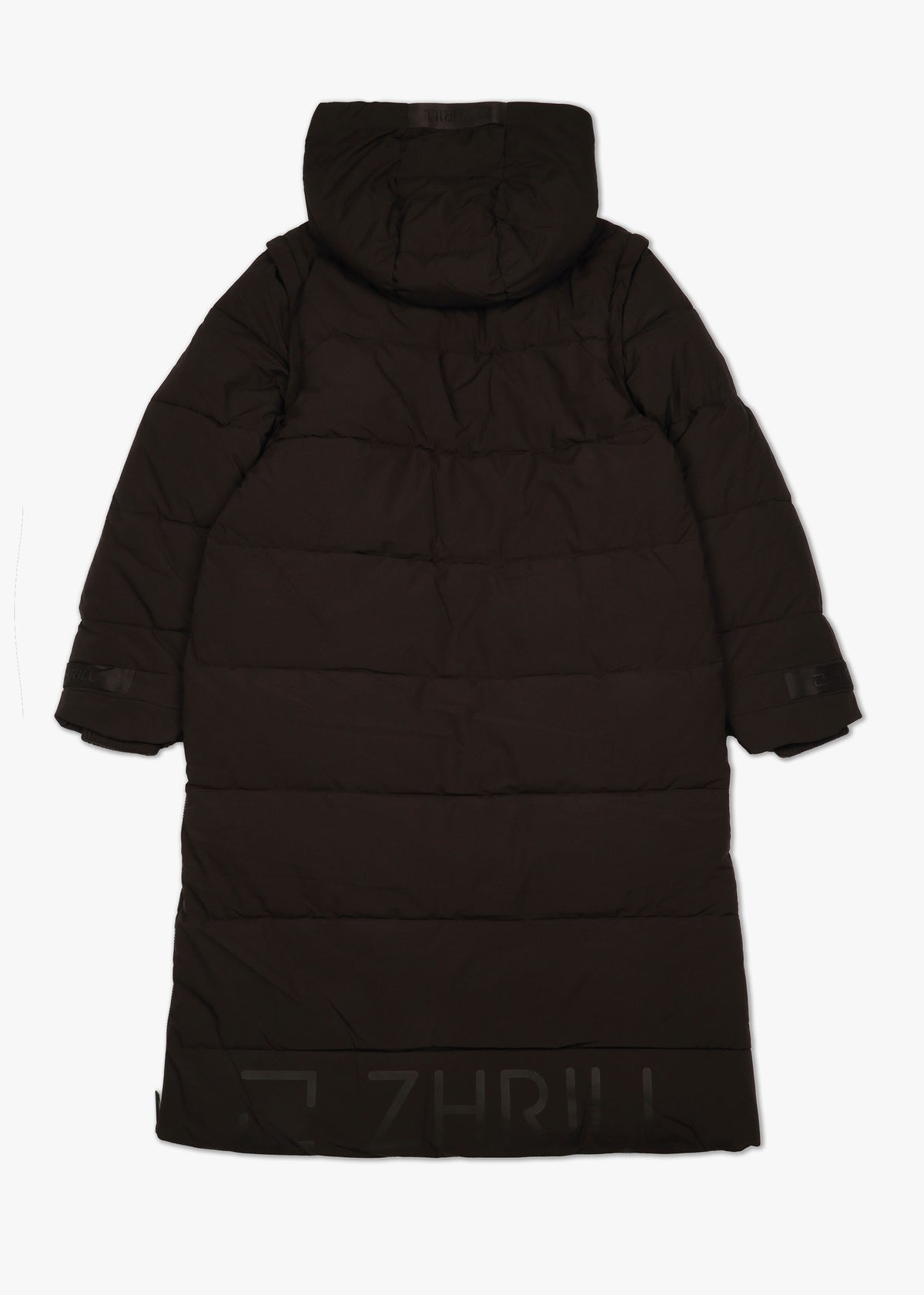 Zhisi Brown Padded Longline Maxi New Puffa Coat