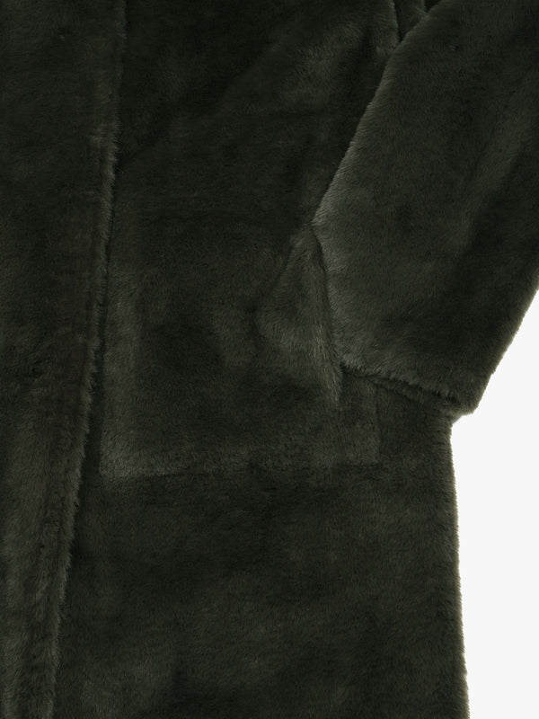 Maya Silt Green Faux Fur Reversable Coat