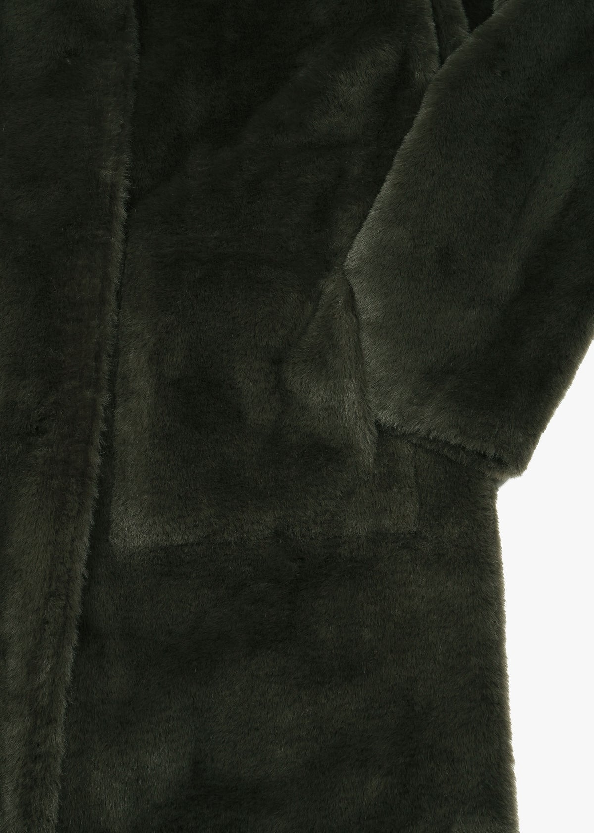 Maya Silt Green Faux Fur Reversable Coat