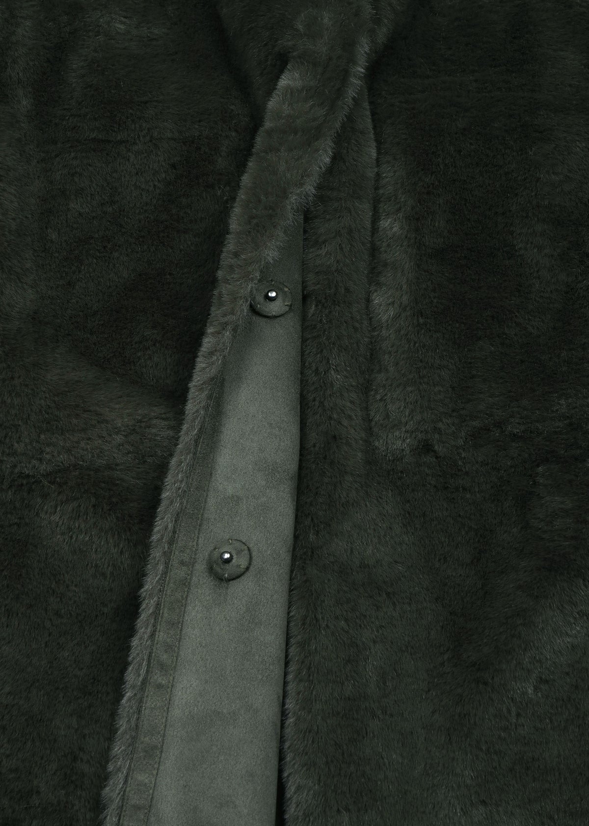 Maya Silt Green Faux Fur Reversable Coat