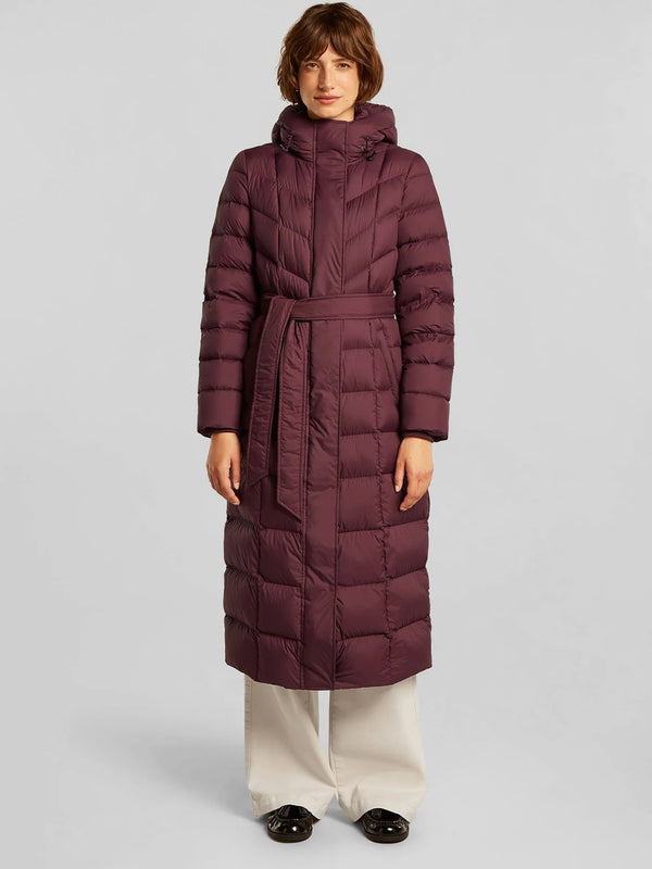 Valentina Burgundy Longline Padded Coat